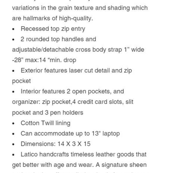 Latico Black Leather Starstruck Tote / handbag - shoulder bag crossbody Hobo - Picture 6 of 8